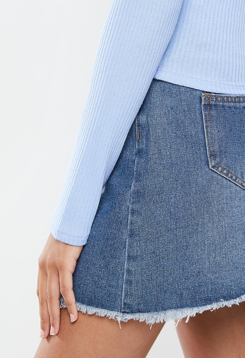 Cotton On - Wade wrap long sleeve top - blue
