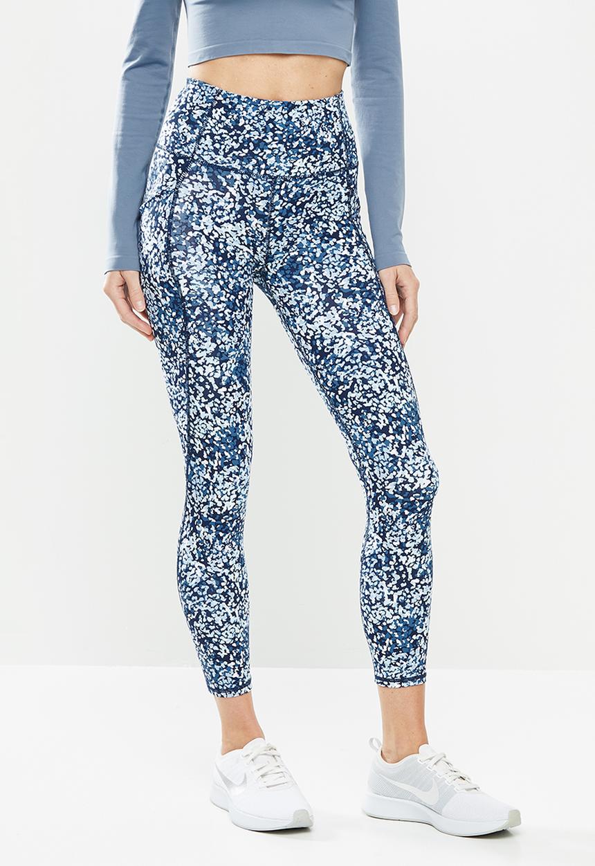 Cotton On - Ultimate booty 7/8 tight - blue & white 