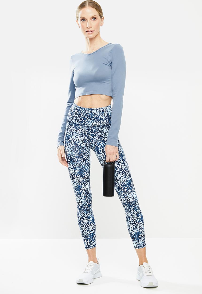 Cotton On - Ultimate booty 7/8 tight - blue & white 