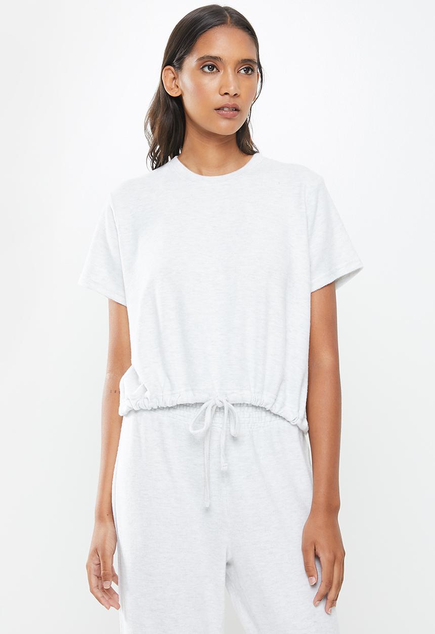 Cotton On - Super soft draw cord T-shirt - grey