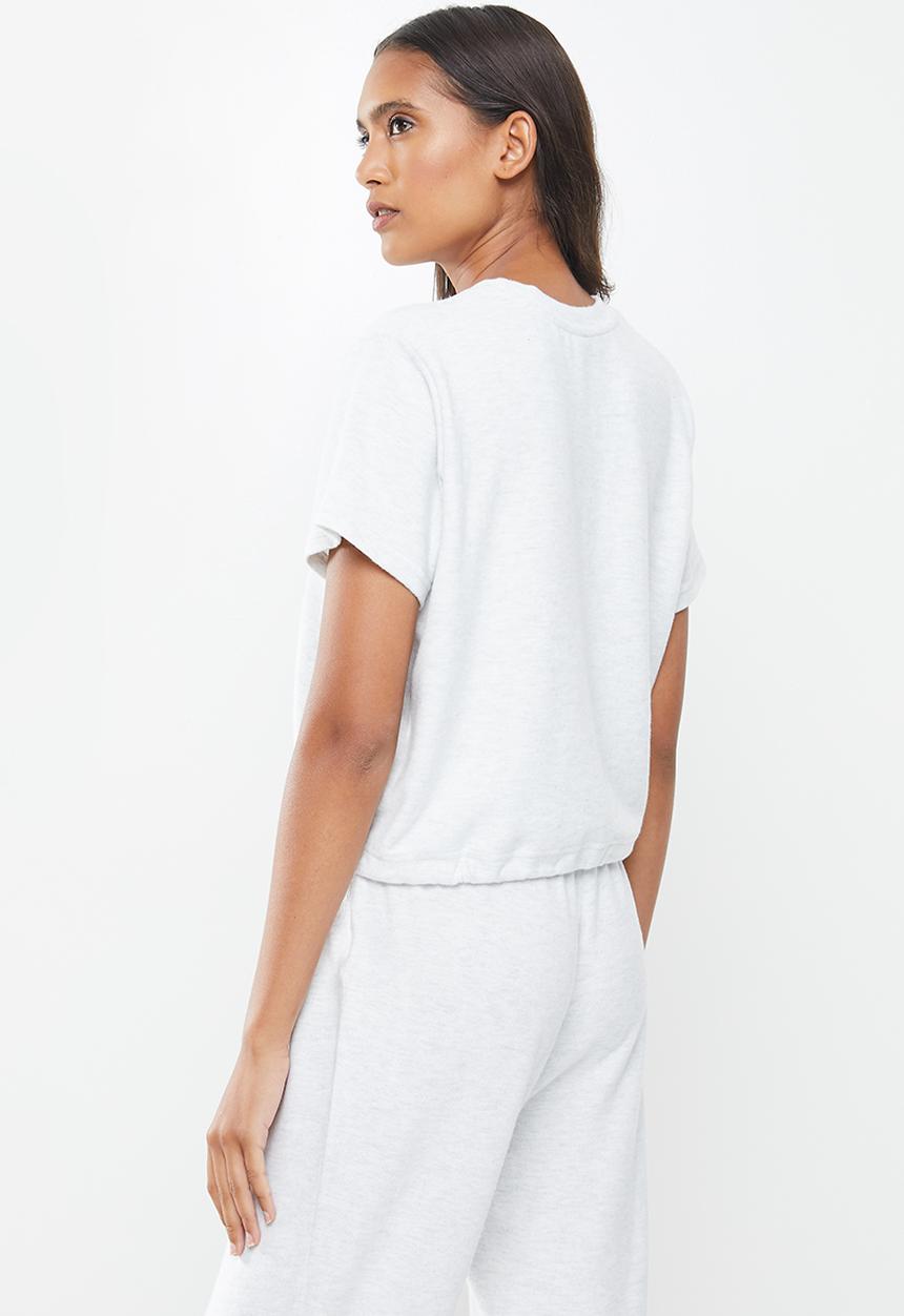 Cotton On - Super soft draw cord T-shirt - grey