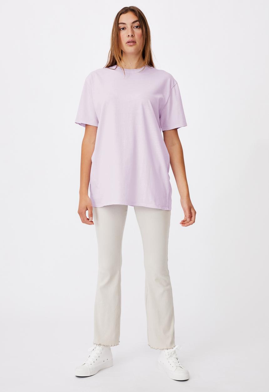 Cotton On - The oversized dad tee - washed powder lilac