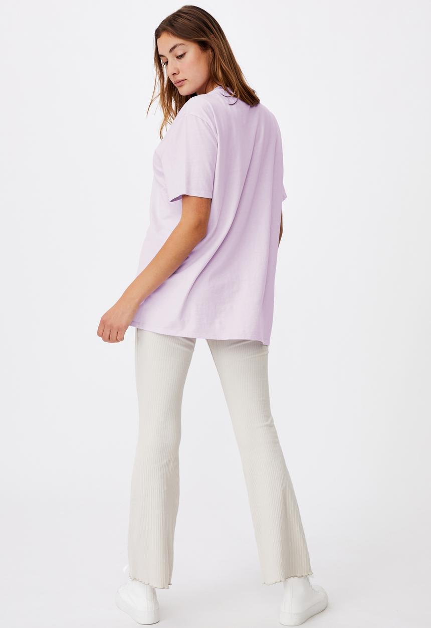 Cotton On - The oversized dad tee - washed powder lilac