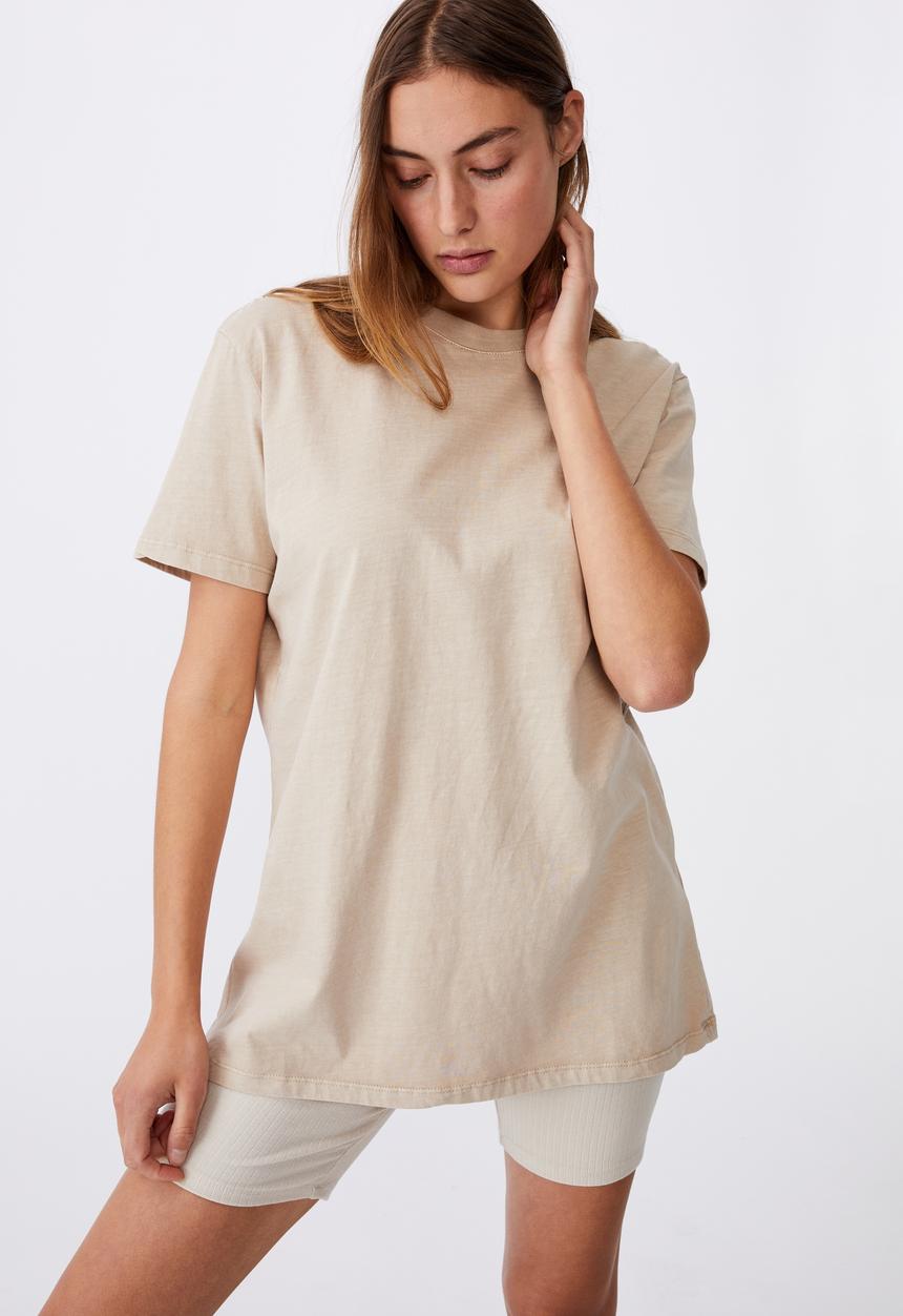 Cotton On - The oversized dad tee - washed latte