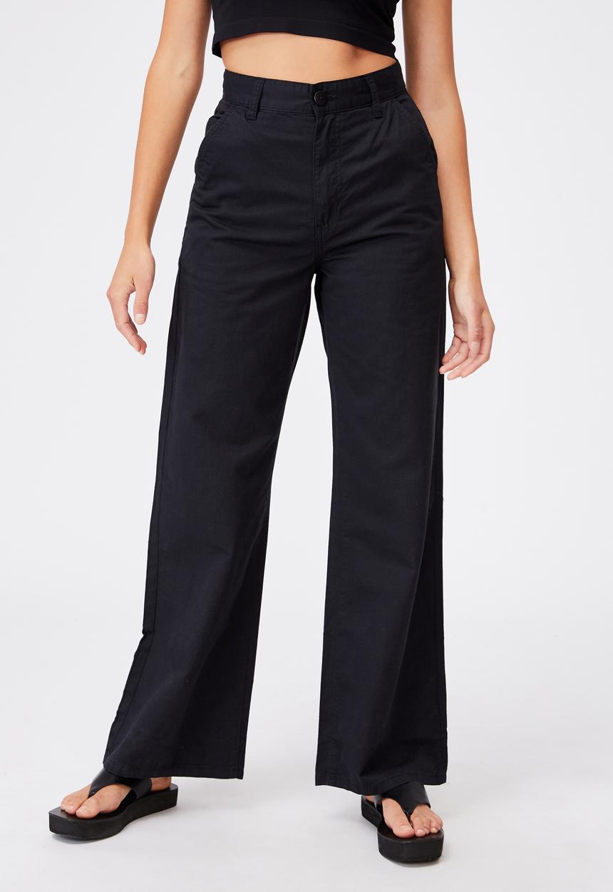 Cotton On - Parker long straight pants - black