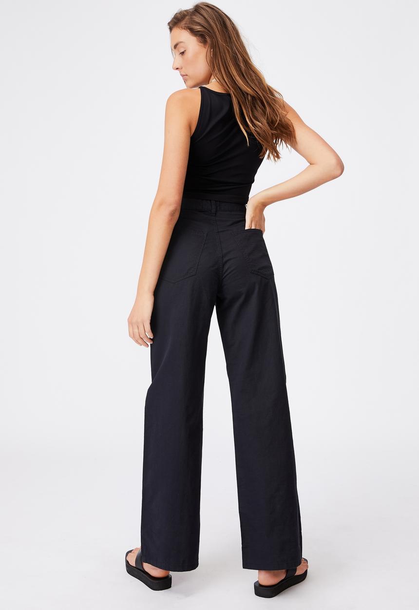Cotton On - Parker long straight pants - black