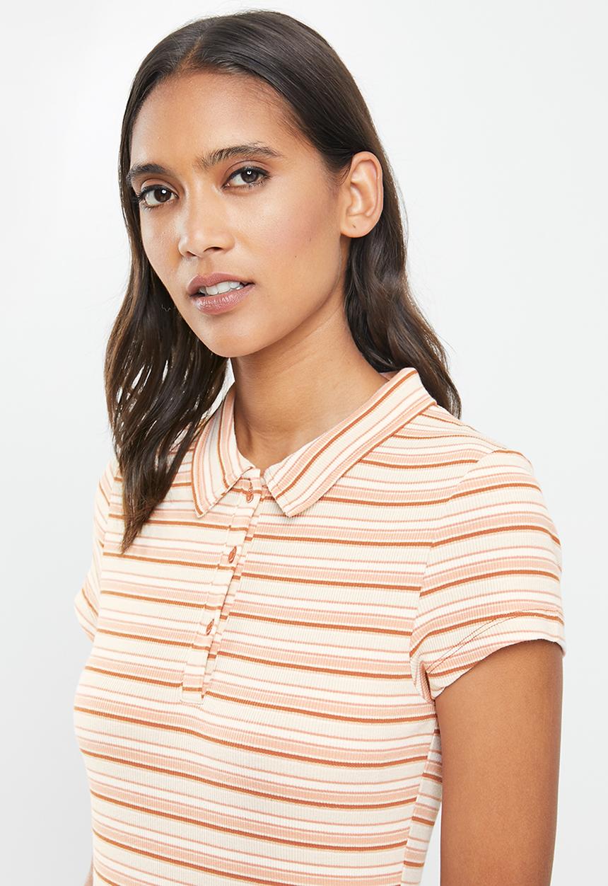 Cotton On - Riley short sleeve polo mini dress - multi