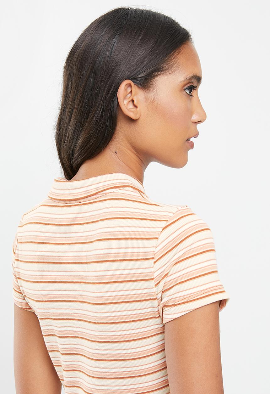 Cotton On - Riley short sleeve polo mini dress - multi
