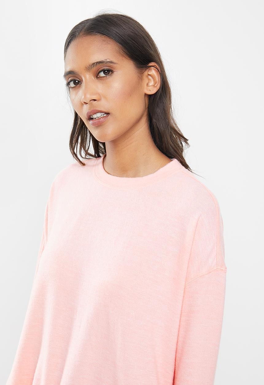 Cotton On - Super soft draw cord crew - pink