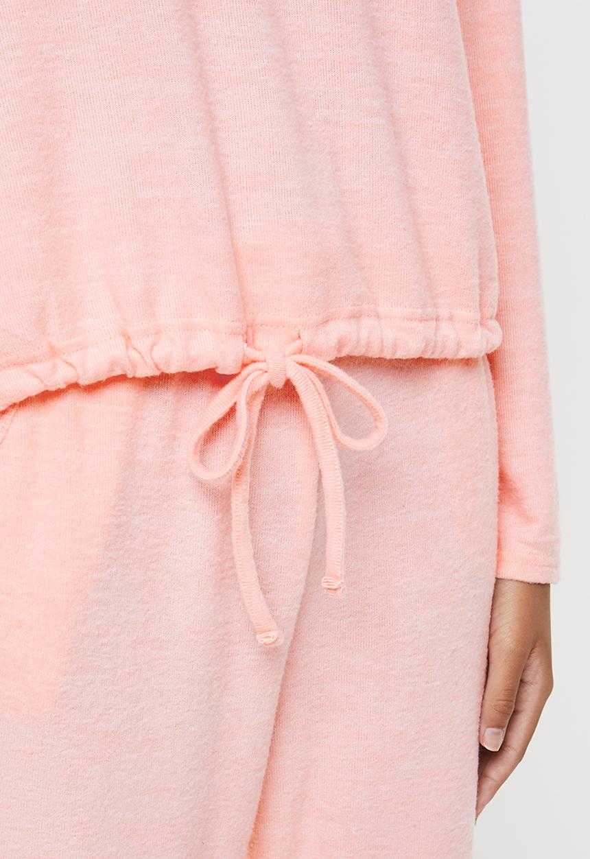 Cotton On - Super soft draw cord crew - pink