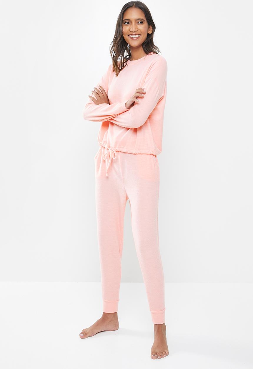 Cotton On - Super soft draw cord crew - pink