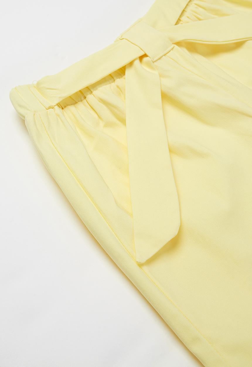 Pop Candy - Girls shorts with belt - yellow