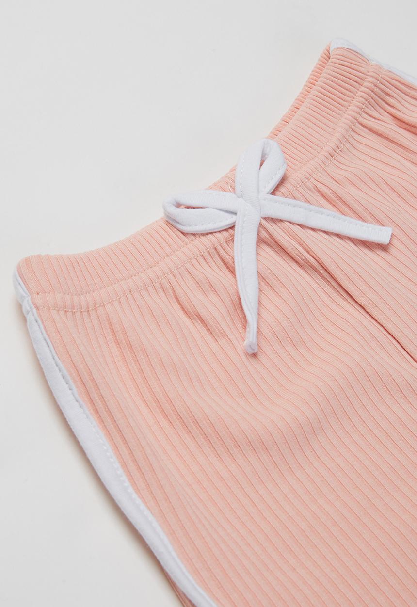Pop Candy - Girls ruffle top & shorts set - pink