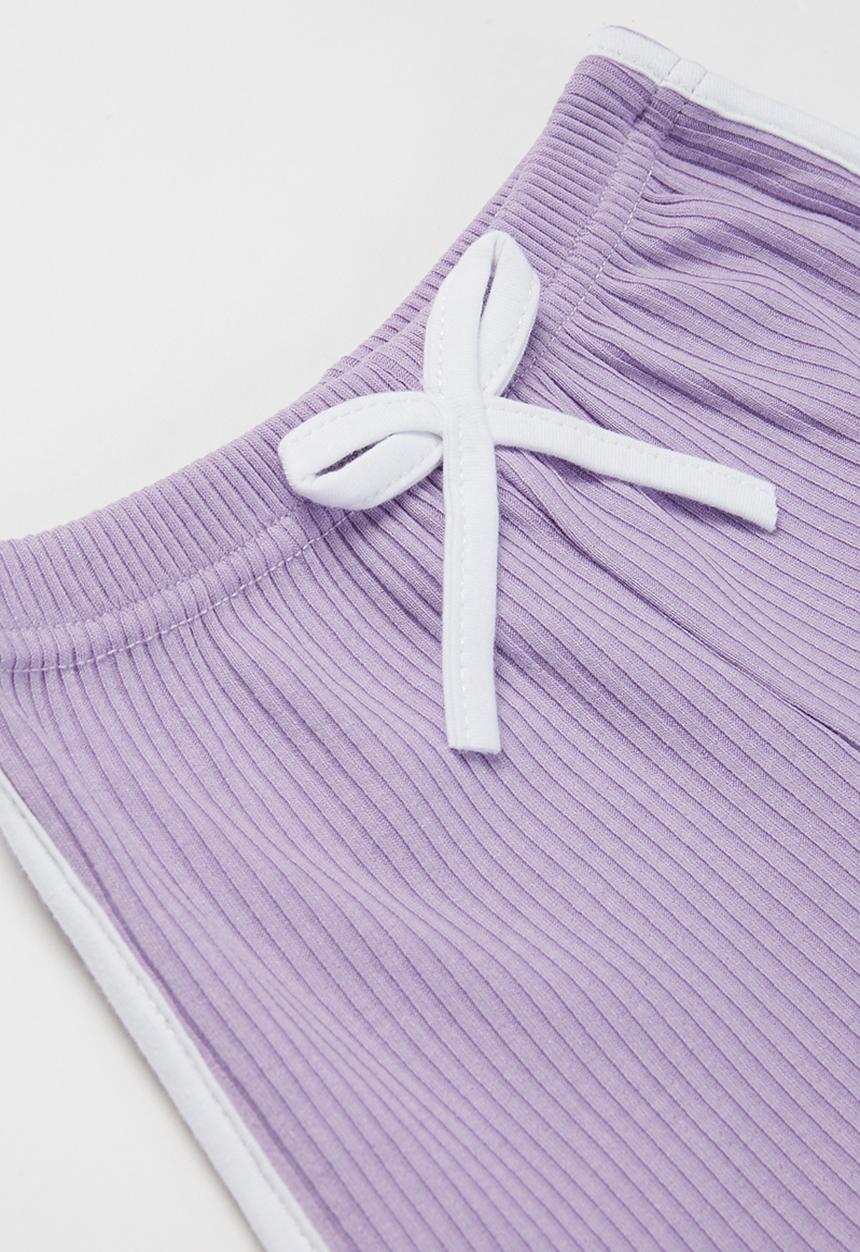 Pop Candy - Girls ruffle top & shorts set - purple