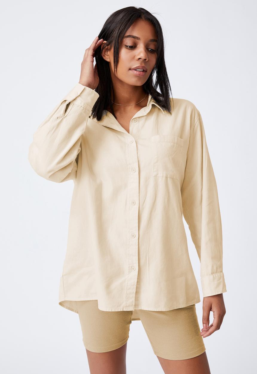 Cotton On - Boyfriend shirt - chalk white