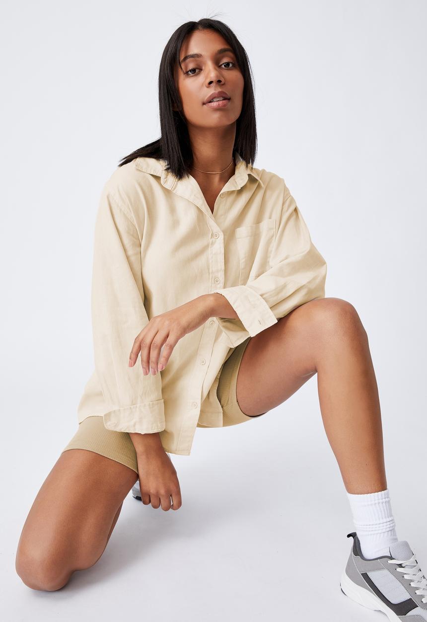 Cotton On - Boyfriend shirt - chalk white