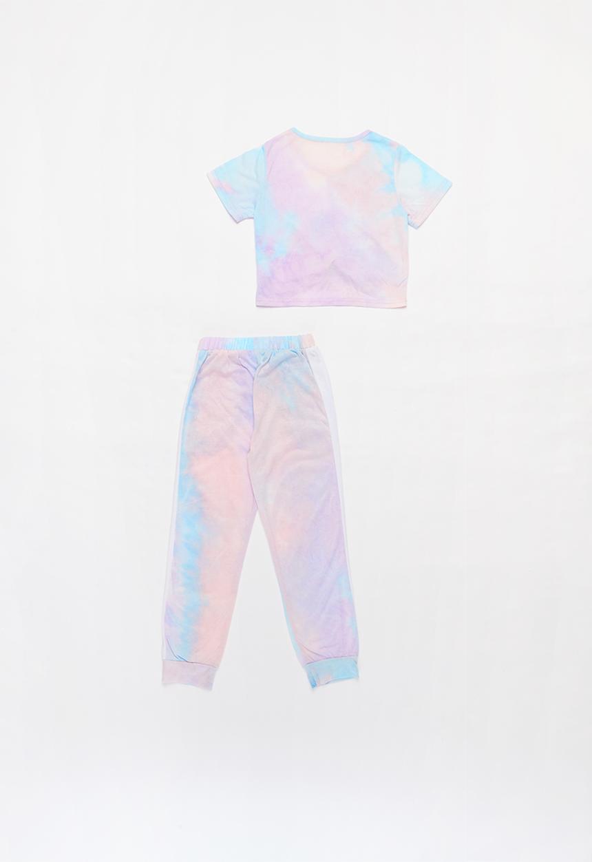 Pop Candy - Girls tie dye tee & pants set - multi