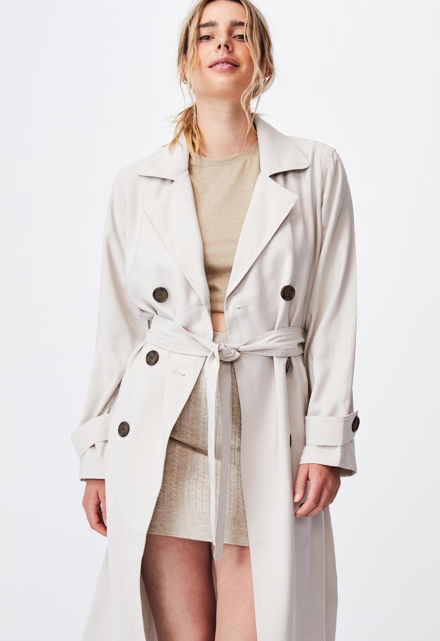 Cotton On - Casual drapey trench - taupe