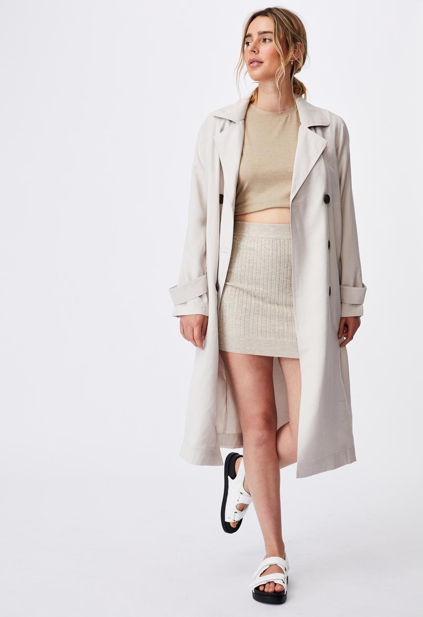 Cotton On - Casual drapey trench - taupe