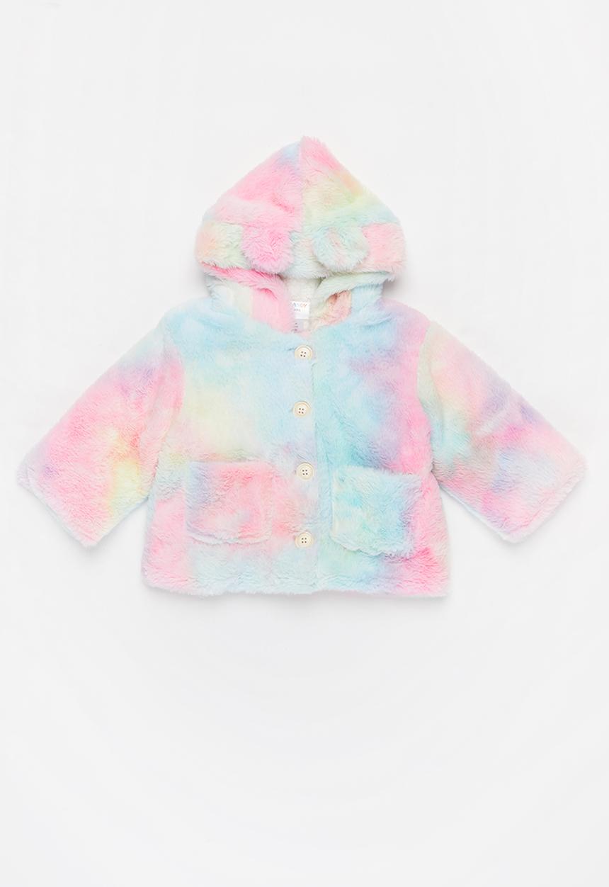 Pop Candy - Girls faux fur jacket - multi