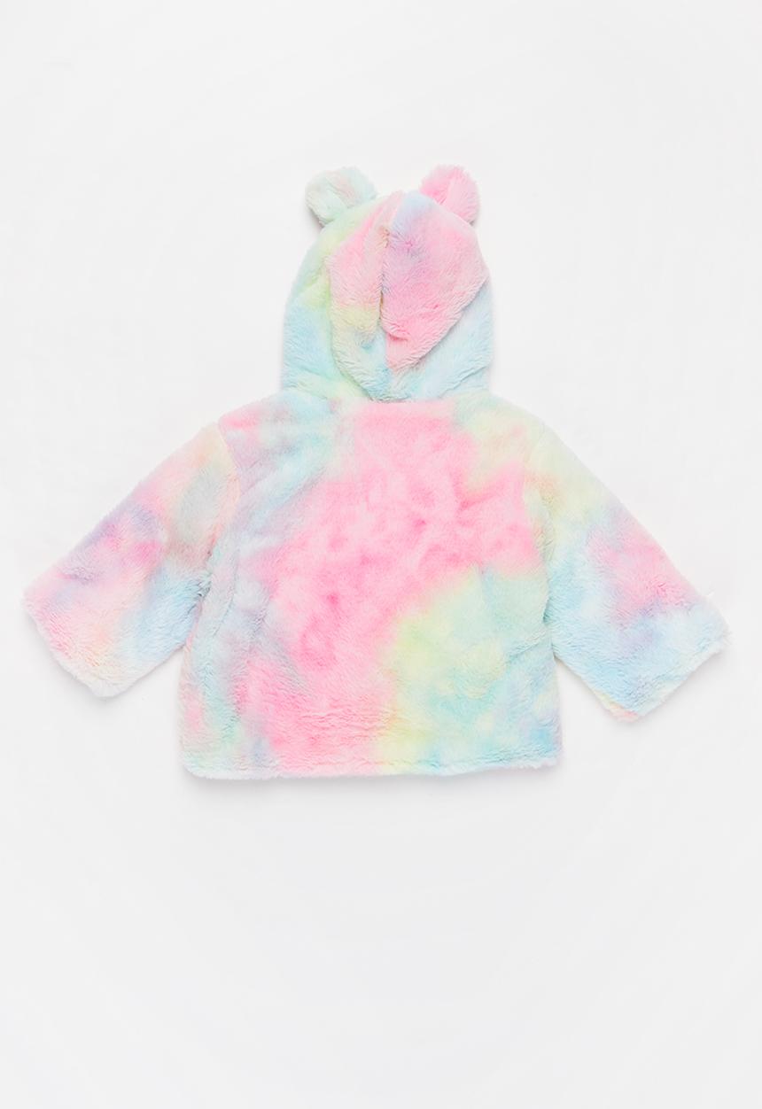 Pop Candy - Girls faux fur jacket - multi