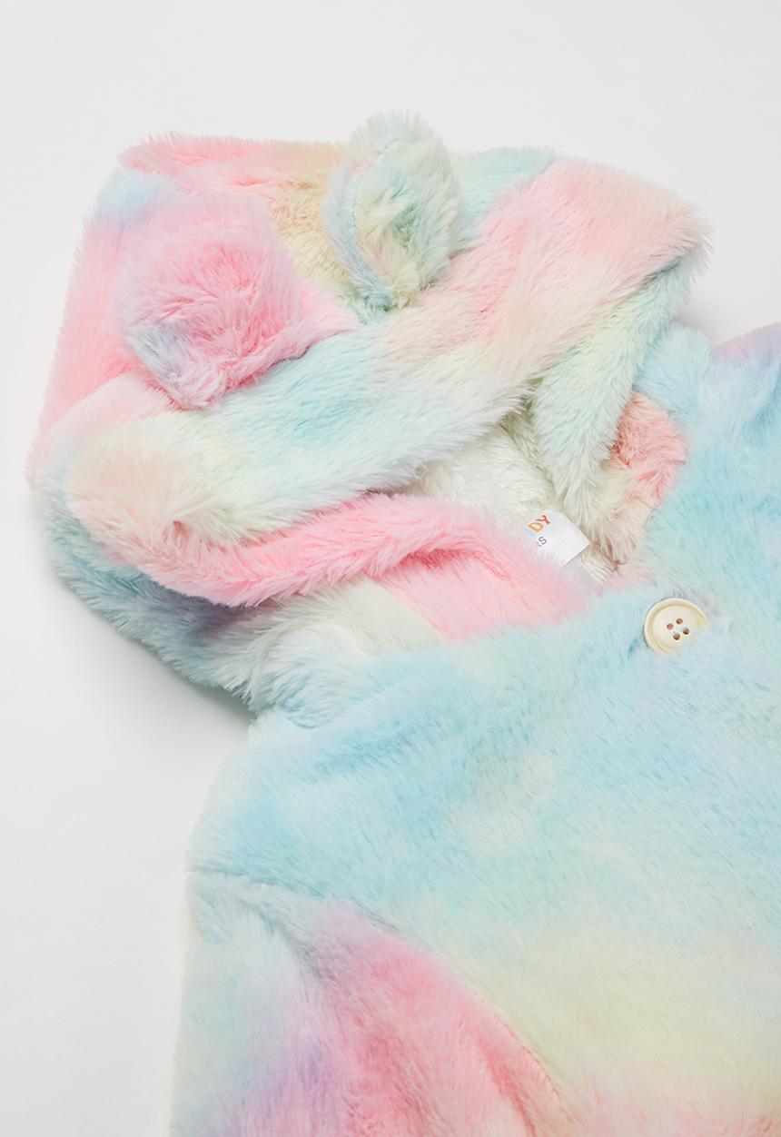 Pop Candy - Girls faux fur jacket - multi
