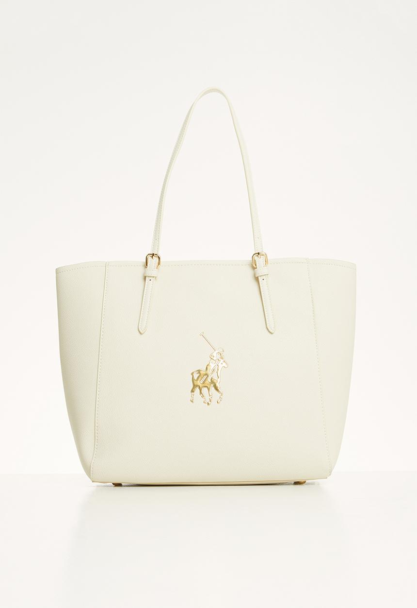 POLO - Gold pony tote bag - cream