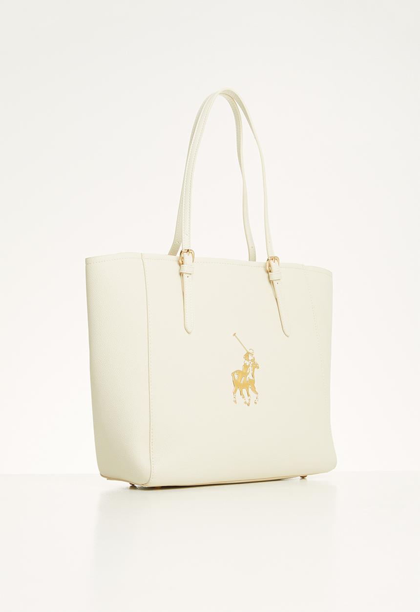 POLO - Gold pony tote bag - cream
