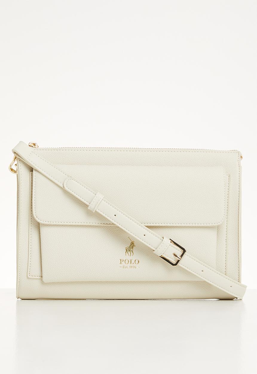 POLO - Gold pony sling bag - cream