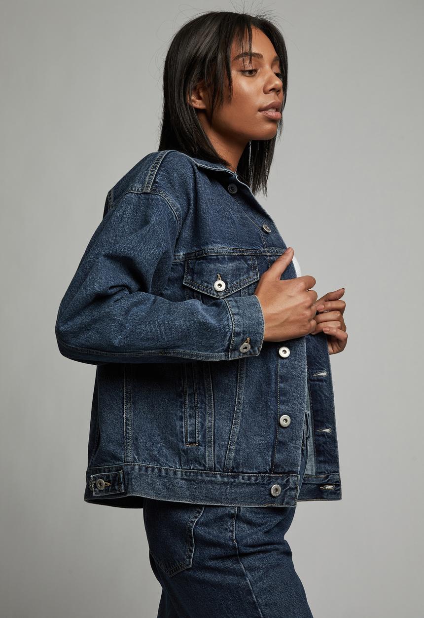 Cotton On - Ultimate oversized denim jacket - southside blue