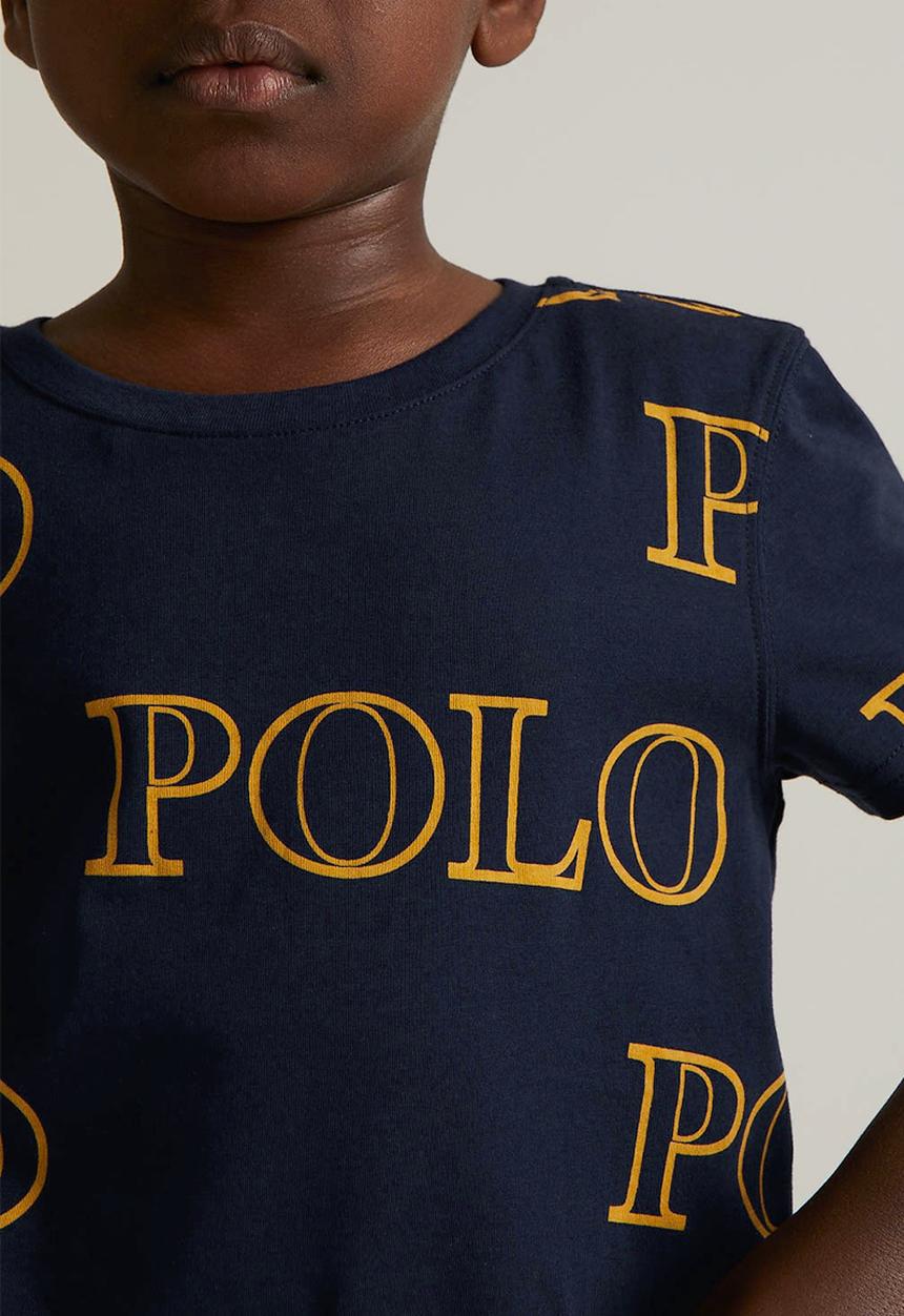 POLO - Ashton printed short sleeve tee - navy