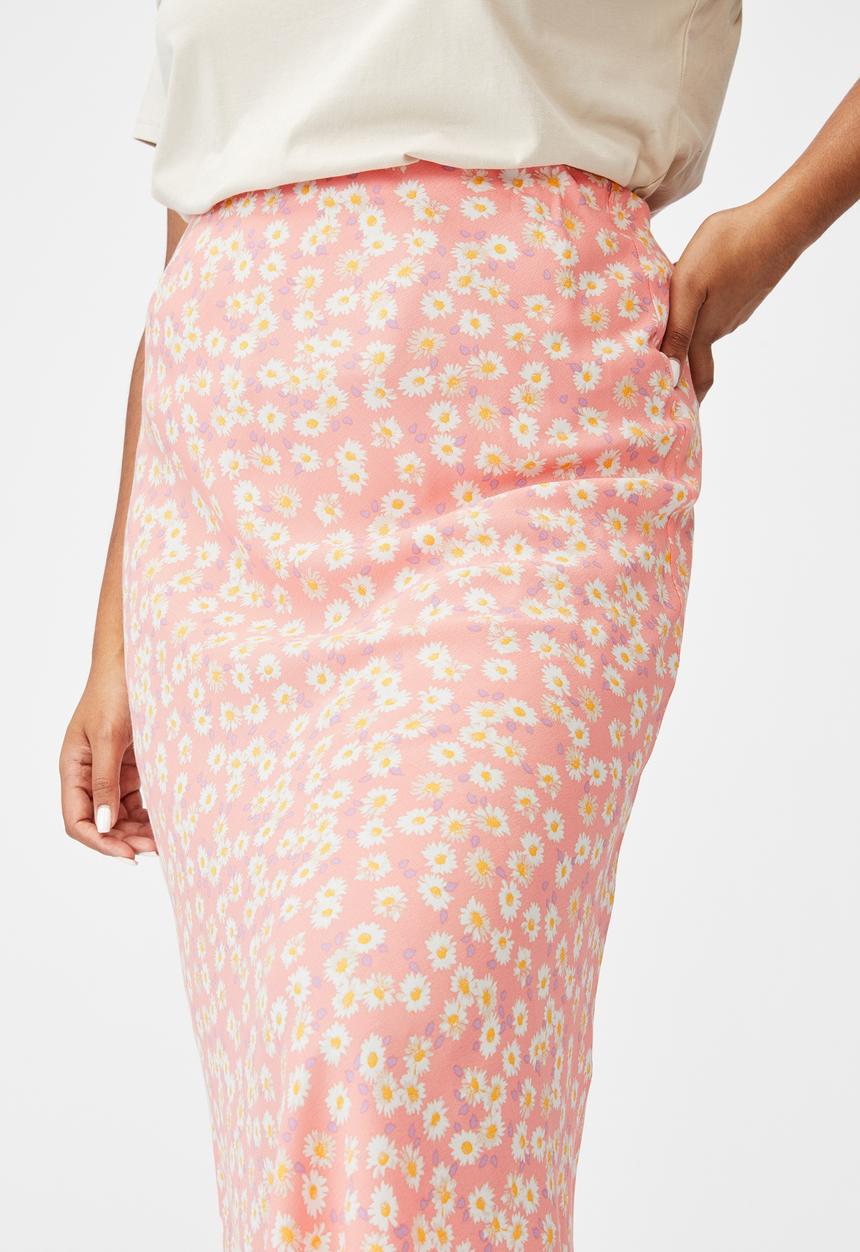 Cotton On - Curve all day slip skirt - peach