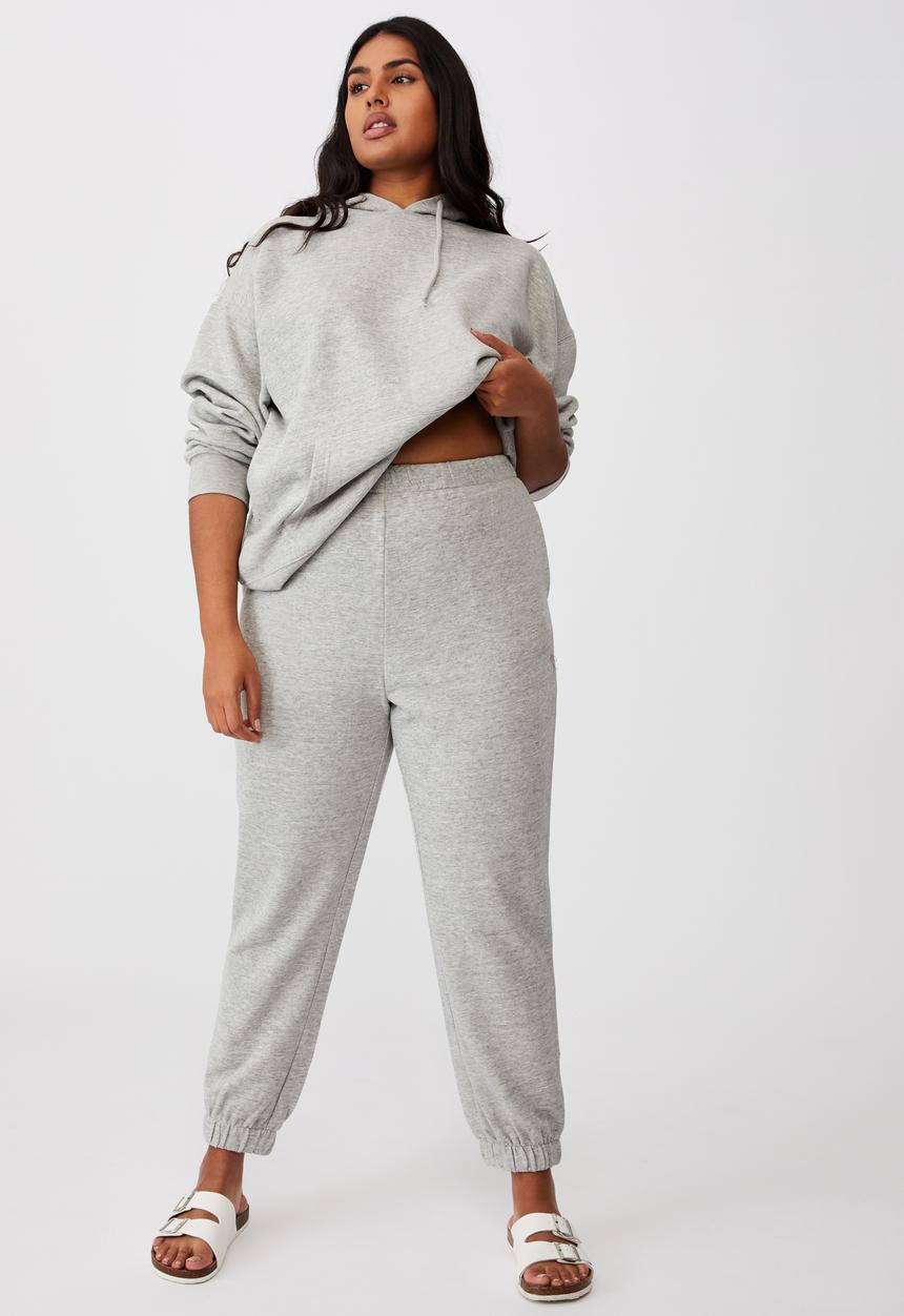 Cotton On - Curve high rise trackpant - grey