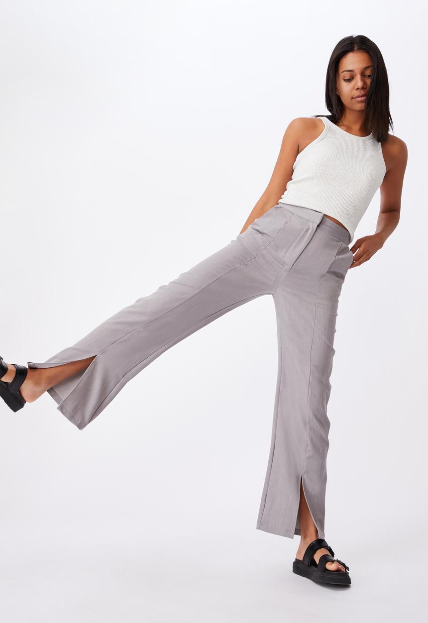 Cotton On - Roy split hem pants - grey
