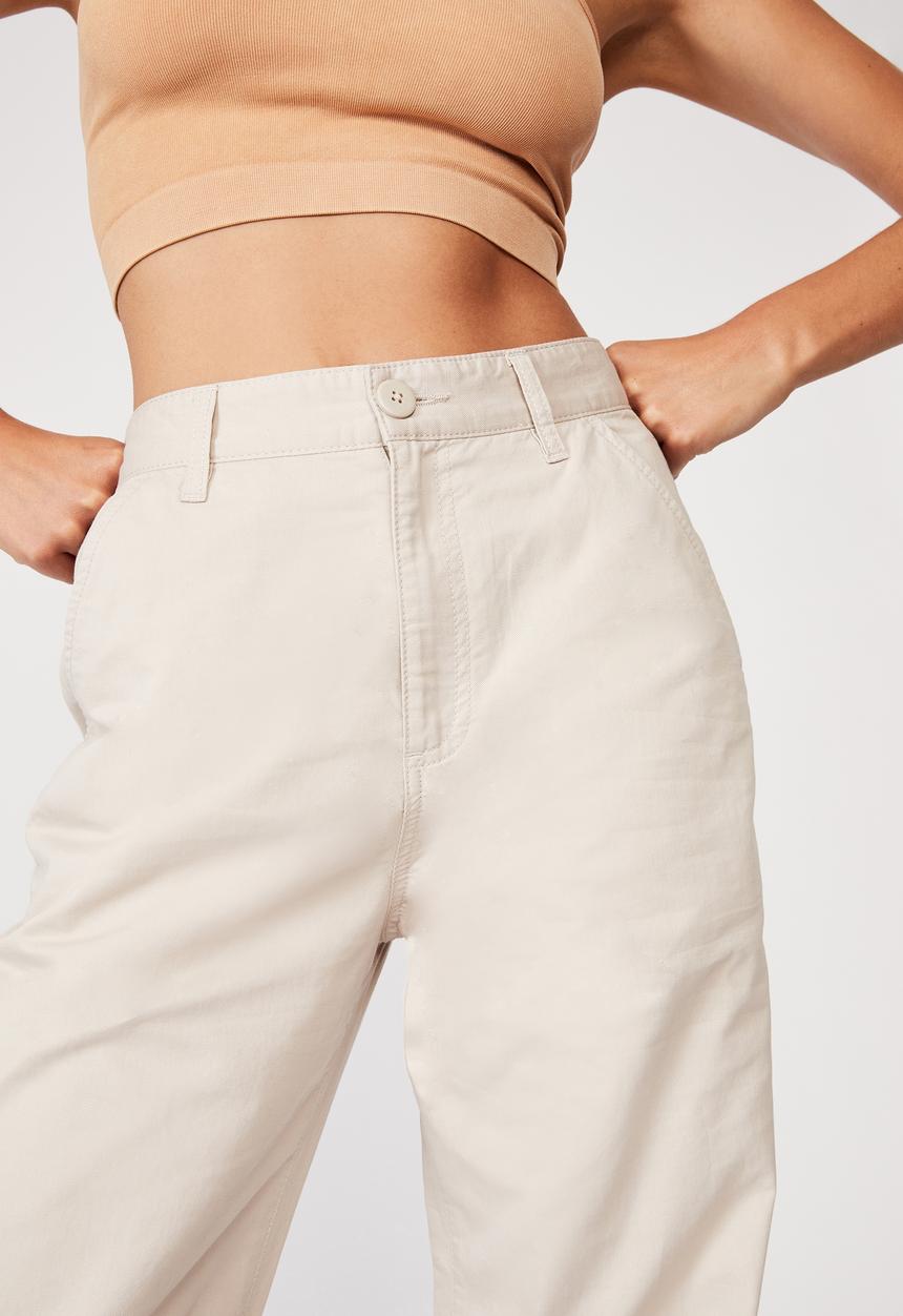 Cotton On - Parker long straight pants - taupe