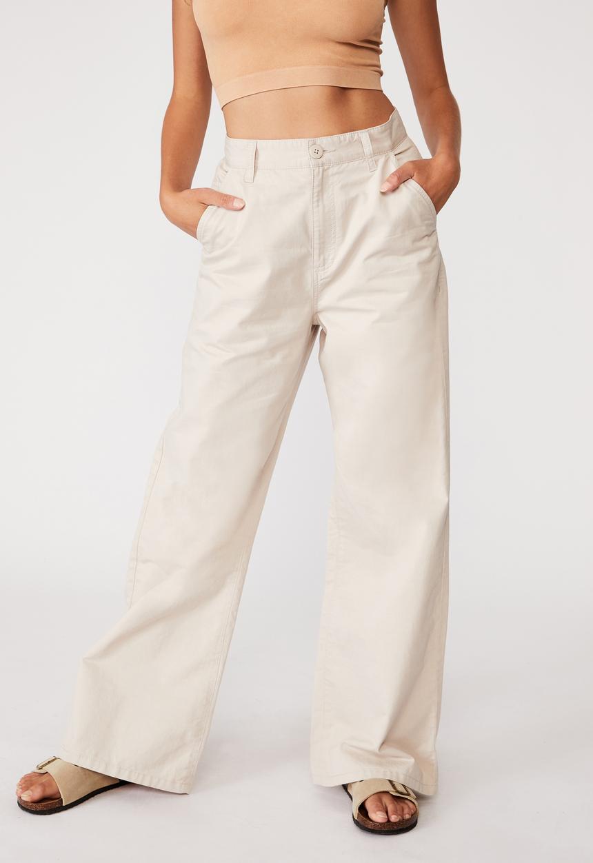 Cotton On - Parker long straight pants - taupe