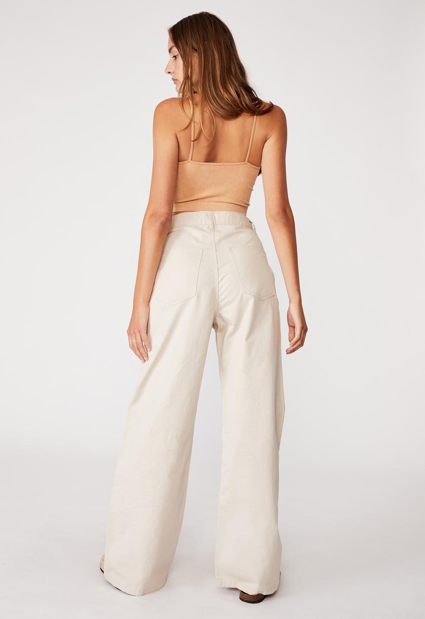 Cotton On - Parker long straight pants - taupe