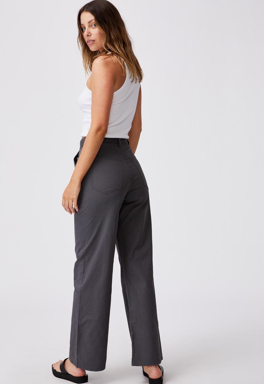 Cotton On - Parker long straight pants - shadow grey