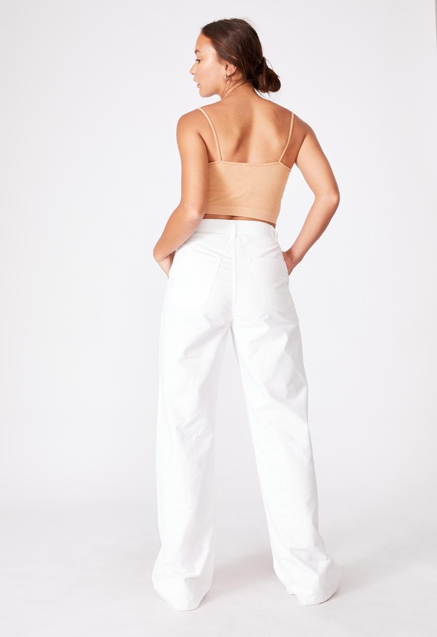 Cotton On - Parker long straight pants - chalk white
