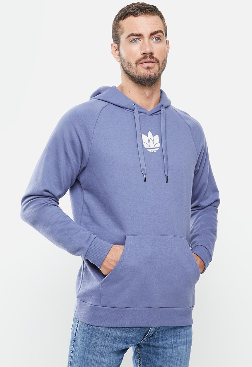 adidas Originals - 3d trefoil hooded sweat - blue