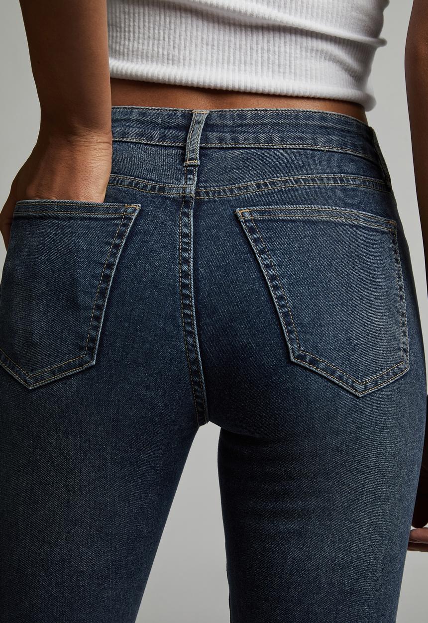 Cotton On - Mid rise cropped skinny jeans - southside blue