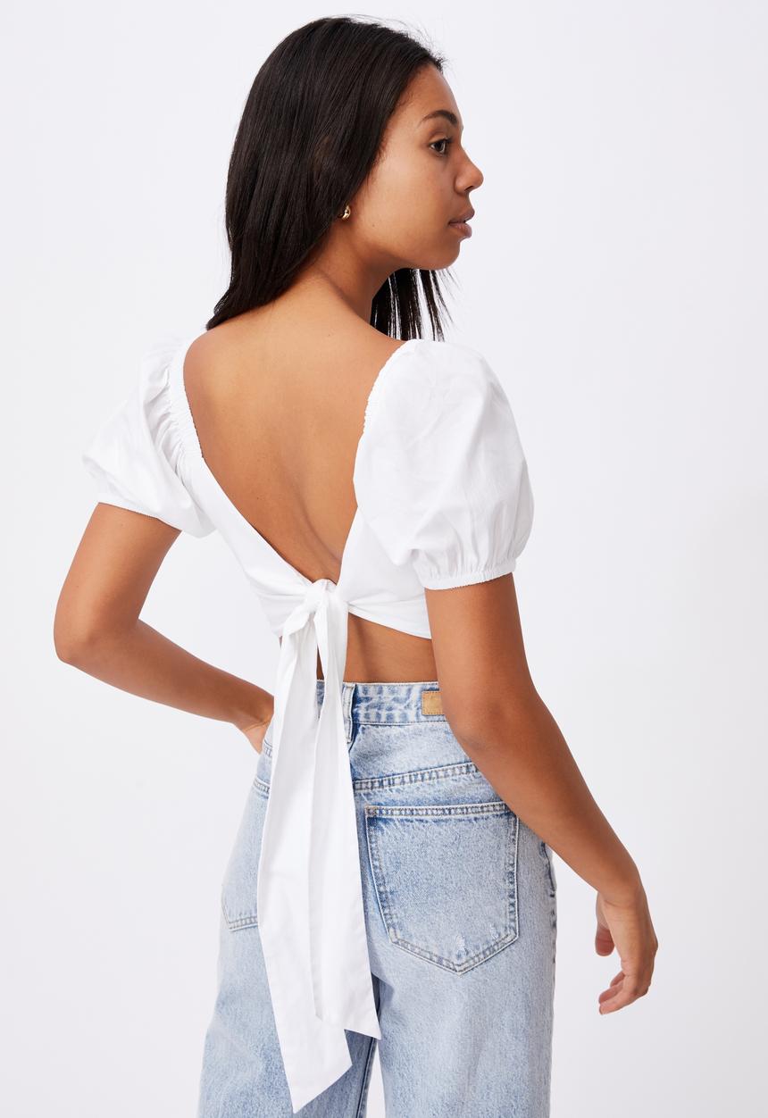 Cotton On - Lola twist front blouse - white