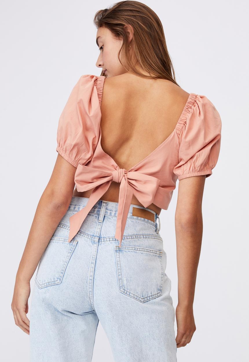 Cotton On - Lola twist front blouse - rose cloud