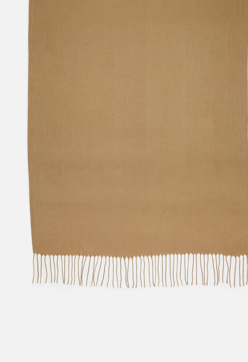 edit - Fringed infinity scarf - beige