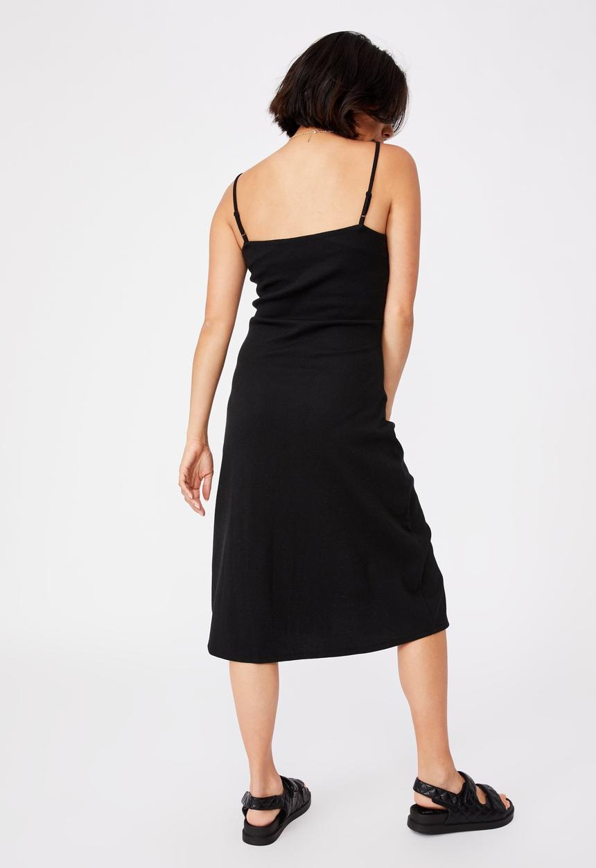 Cotton On - Jillian button through midi dress - black