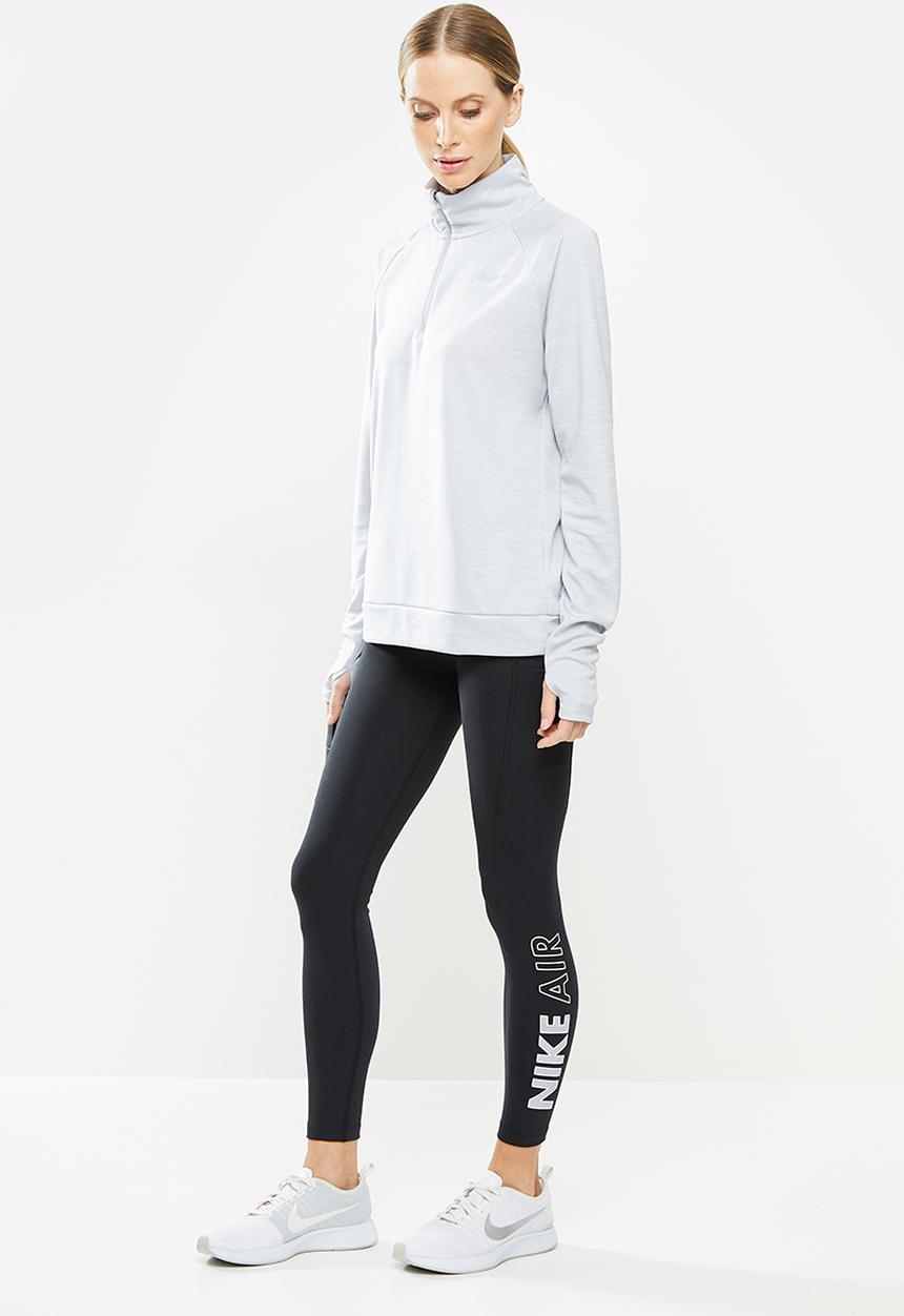 Nike - 1/2 zip through running pacer - grey