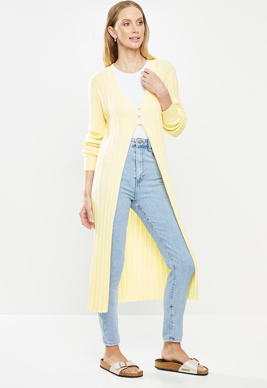 Cotton On - Rib longline cardi - yellow