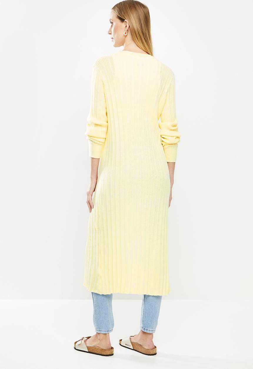 Cotton On - Rib longline cardi - yellow