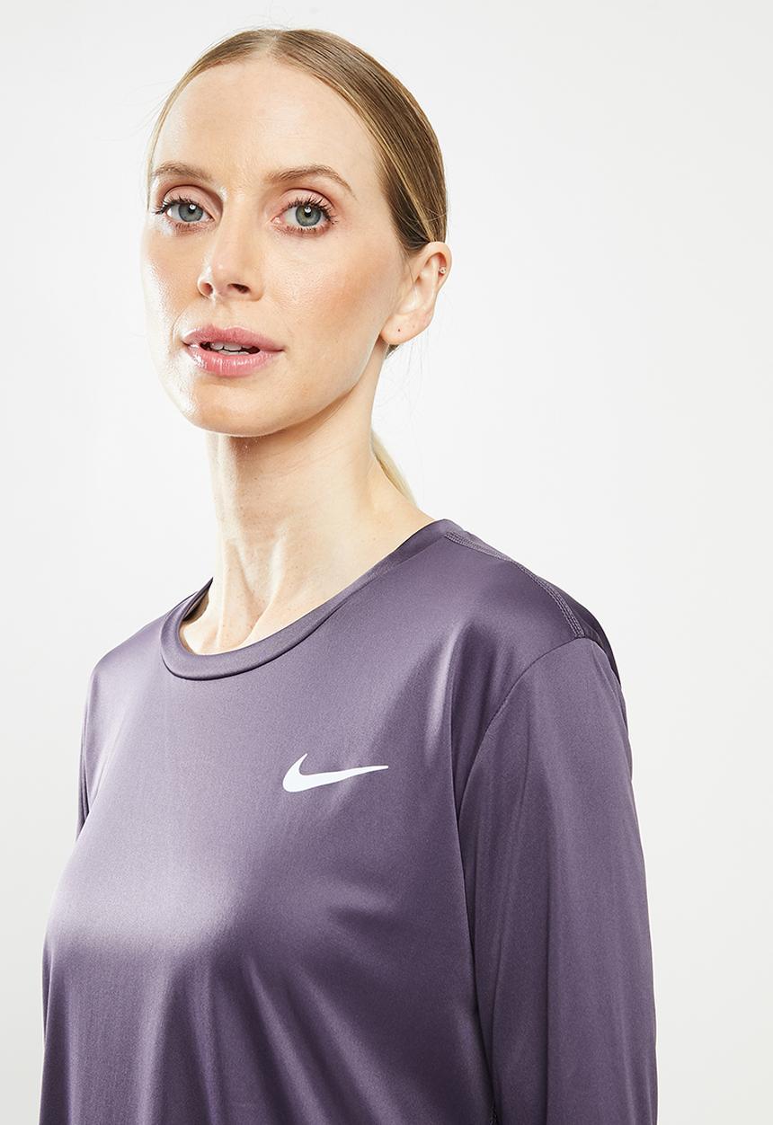 Nike - Miler long sleeve running top - purple 
