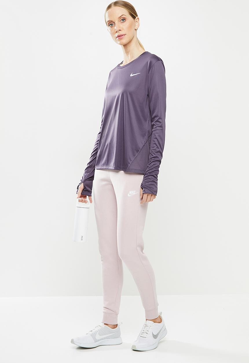 Nike - Miler long sleeve running top - purple 